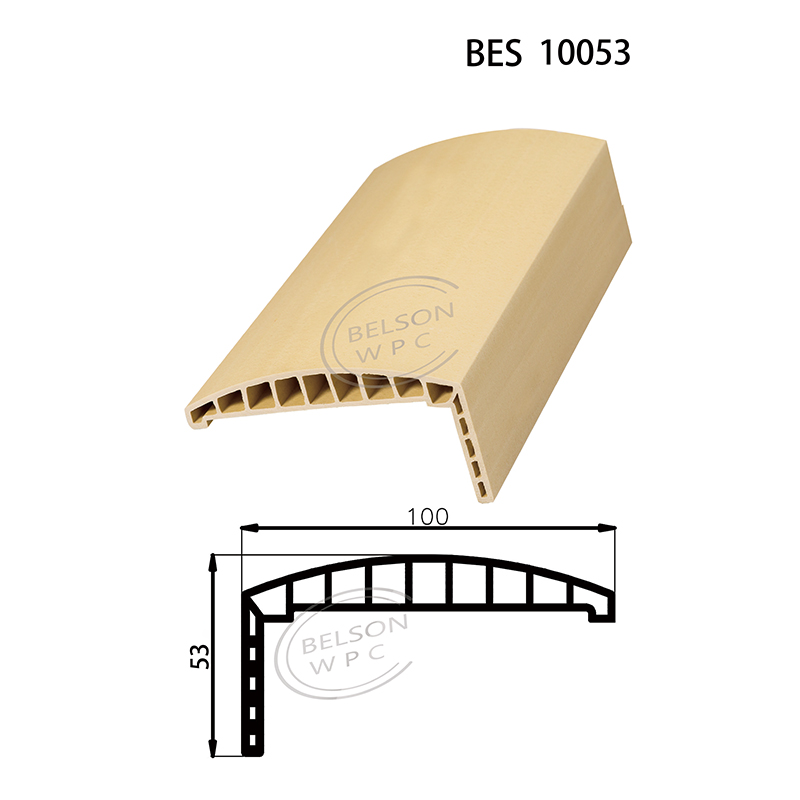 Belson WPC BES-10053 fad saincheaptha 10cm leithead cruth cruinn WPC architrave deartha do chliaint speisialta línte doras WPC